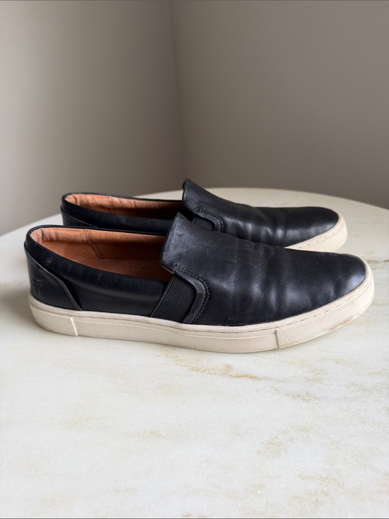 Frye Shoes - Frye Black Leather Ivy Slip On